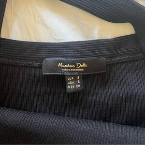 Massimo duti black tank top with cross back. Brand new small!